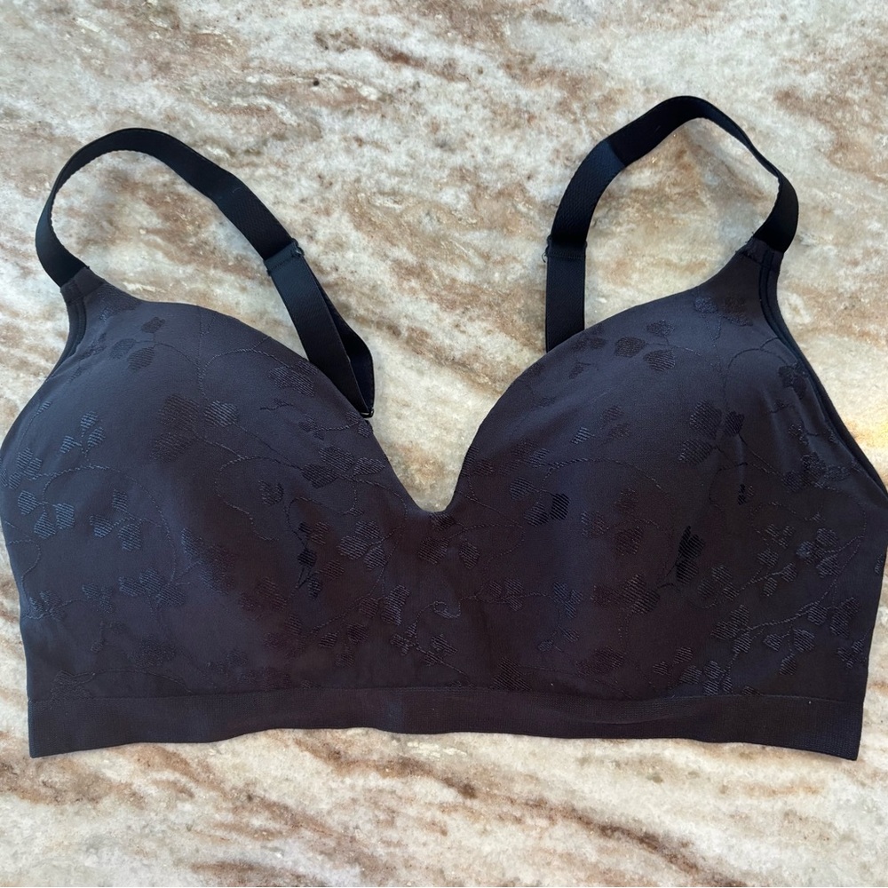 Black Printed Women's Bra